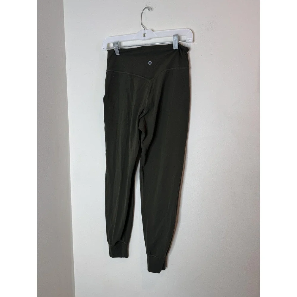 Lululemon Jogger Pants Womens 6 Green Lightweight Woven High Rise Pockets - Picture 7 of 9